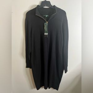 Lauren Ralph Lauren Black Sweater Dress Size 2X